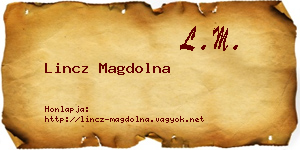 Lincz Magdolna névjegykártya