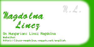 magdolna lincz business card